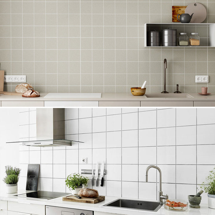 Lisslune | Modern Smooth Mosaic Tile Peel and Stick Wall Tile for the Kitchen
