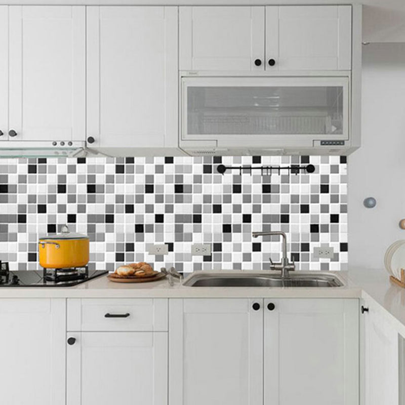 Lisslune | Tile Stripping & Gluing Square Mosaic PVC Stain Resistant Stripping and Gluing Plates for Shower 5 Pack