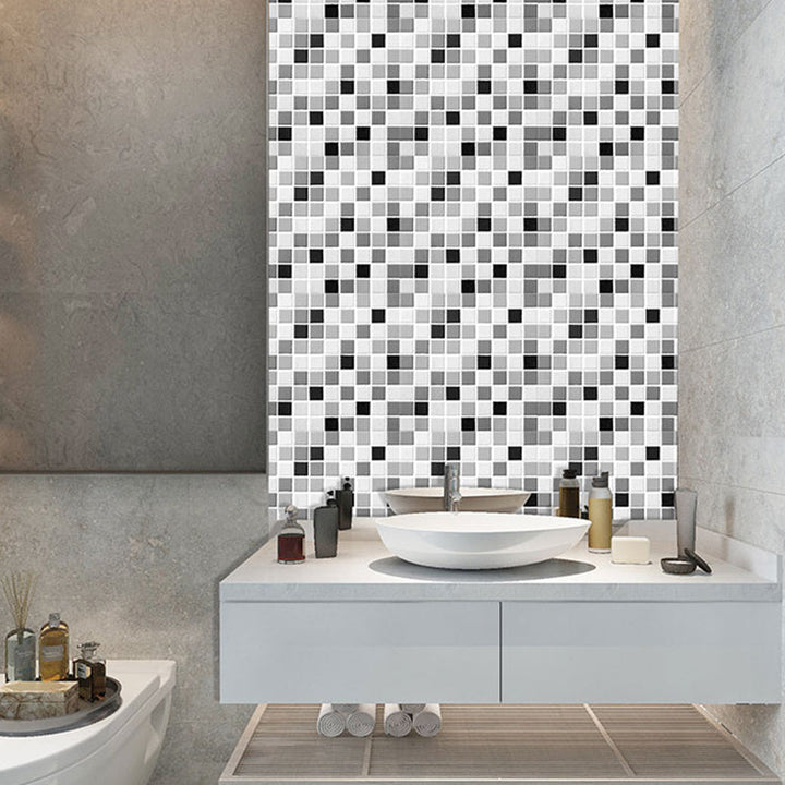 Lisslune | Tile Stripping & Gluing Square Mosaic PVC Stain Resistant Stripping and Gluing Plates for Shower 5 Pack