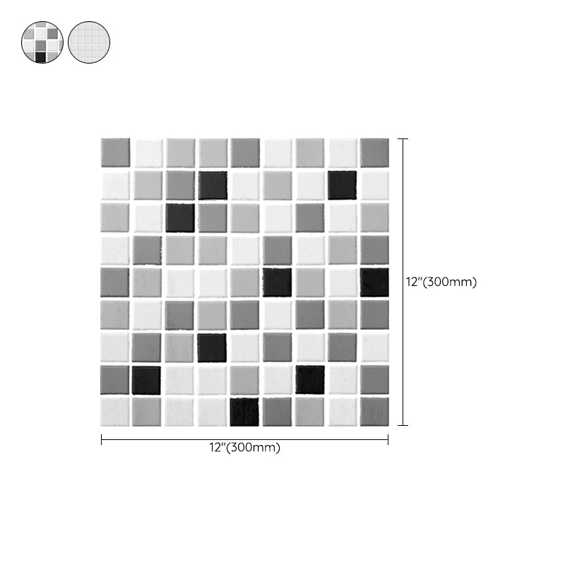Lisslune | Tile Stripping & Gluing Square Mosaic PVC Stain Resistant Stripping and Gluing Plates for Shower 5 Pack