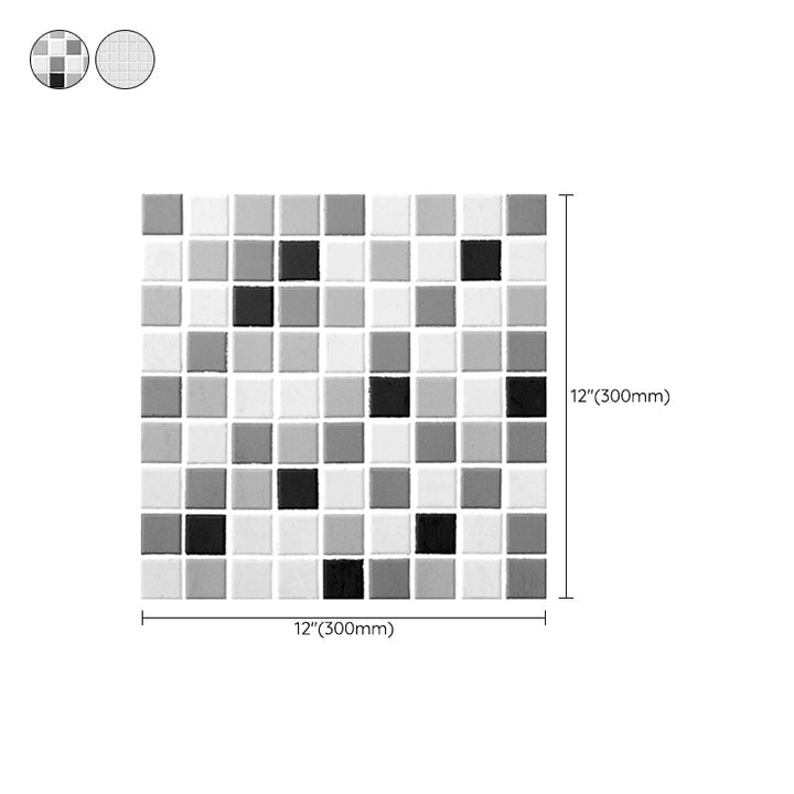 Lisslune | Tile Stripping & Gluing Square Mosaic PVC Stain Resistant Stripping and Gluing Plates for Shower 5 Pack