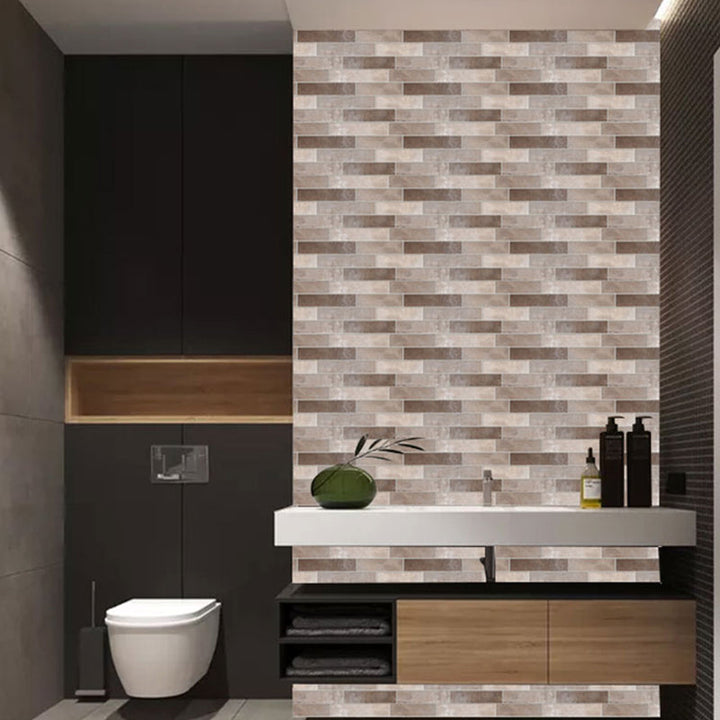 Lisslune | Peel & Stick Subway Tile Rectangle Waterproof Plastic Peel & Stick Tile for Shower