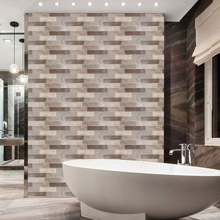 Lisslune | Peel & Stick Subway Tile Rectangle Waterproof Plastic Peel & Stick Tile for Shower