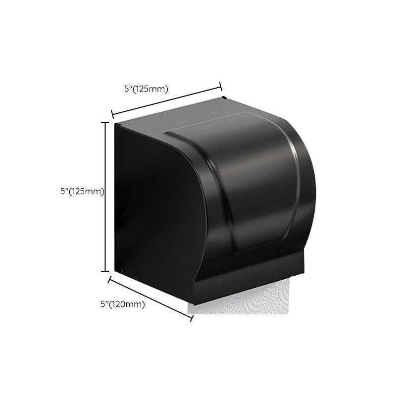 Lisslune | Modern Aluminum Bathroom Accessory Set Matte Black Bathroom Shelf/Towel Holder/Paper Holder