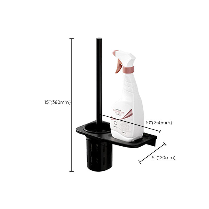 Lisslune | Modern Aluminum Bathroom Accessory Set Matte Black Bathroom Shelf/Towel Holder/Paper Holder