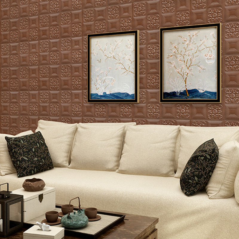 Lisslune | Modern Wall Panel Peel and Stick Texture Effect Design Square Wall Panel