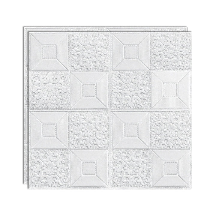Lisslune | Modern Wall Panel Peel and Stick Texture Effect Design Square Wall Panel