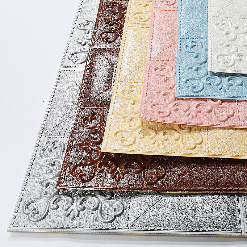 Lisslune | Modern Wall Panel Peel and Stick Texture Effect Design Square Wall Panel