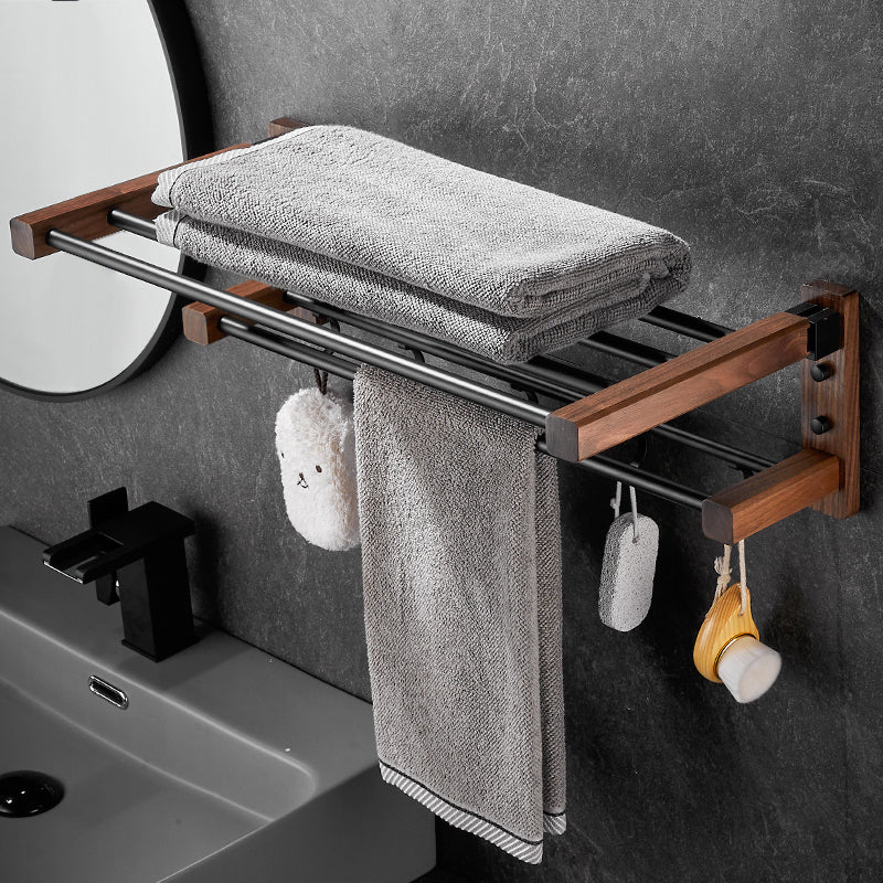 Lisslune | Modern black bathroom set bathroom shelf towel bar bathroom accessories set
