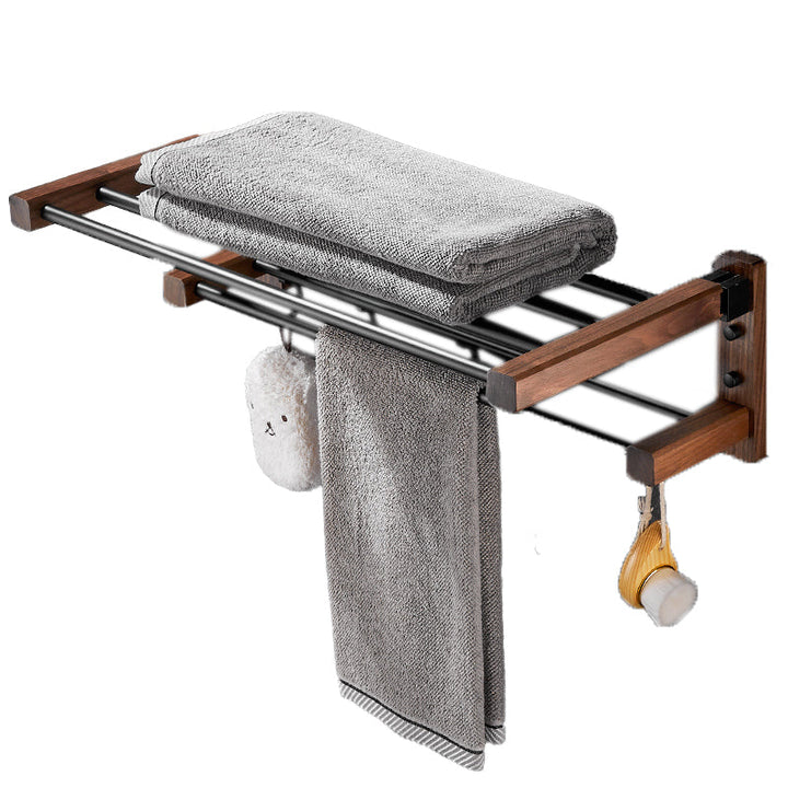 Lisslune | Modern black bathroom set bathroom shelf towel bar bathroom accessories set