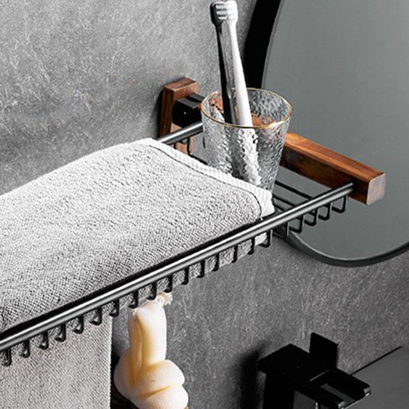 Lisslune | Modern black bathroom set bathroom shelf towel bar bathroom accessories set