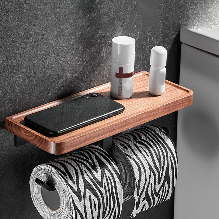 Lisslune | Modern black bathroom set bathroom shelf towel bar bathroom accessories set
