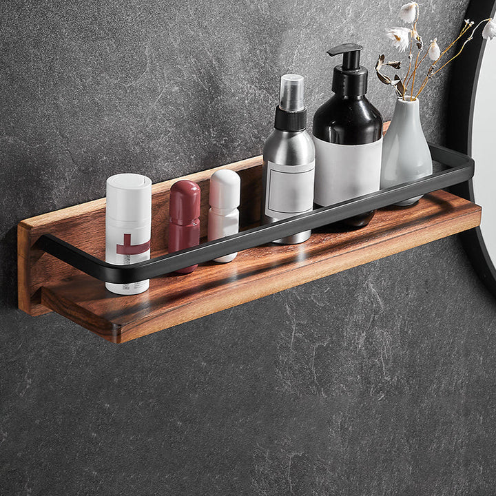 Lisslune | Modern black bathroom set bathroom shelf towel bar bathroom accessories set