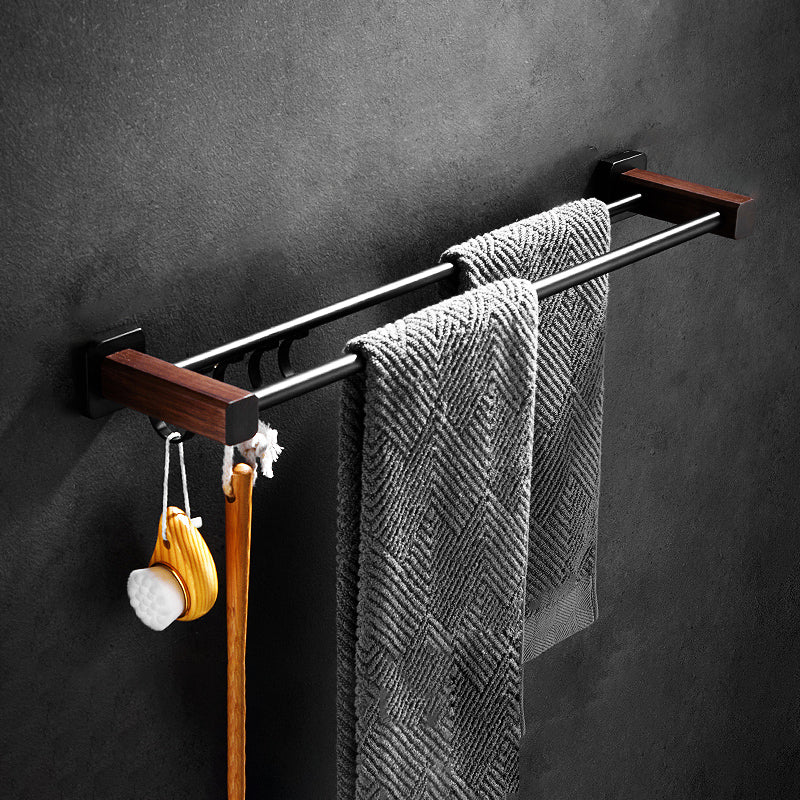 Lisslune | Modern black bathroom set bathroom shelf towel bar bathroom accessories set