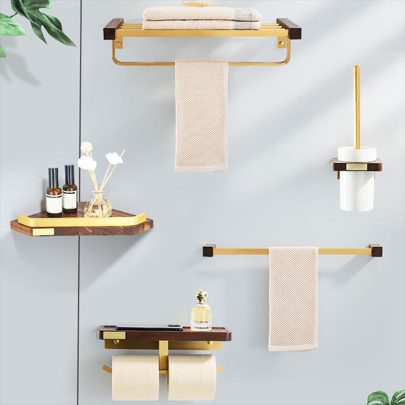 Lisslune | Modern Gold Bathroom Accessory Set Bathroom Shelf Paper Holder Bathroom Accessory Set