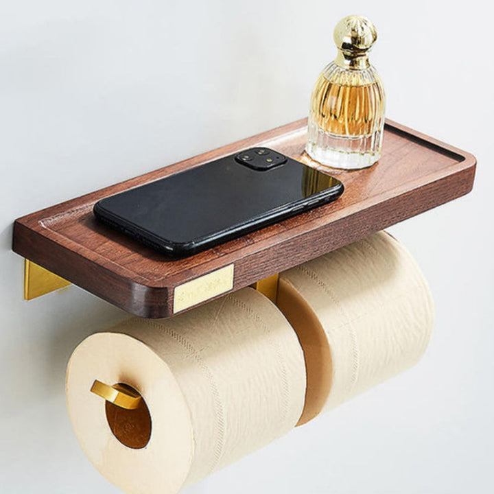 Lisslune | Modern Gold Bathroom Accessory Set Bathroom Shelf Paper Holder Bathroom Accessory Set