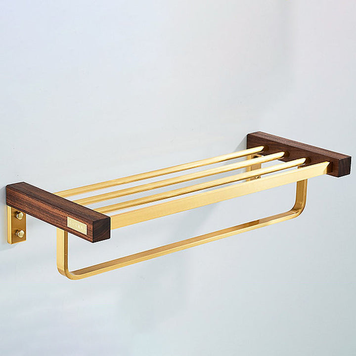 Lisslune | Modern Gold Bathroom Accessory Set Bathroom Shelf Paper Holder Bathroom Accessory Set
