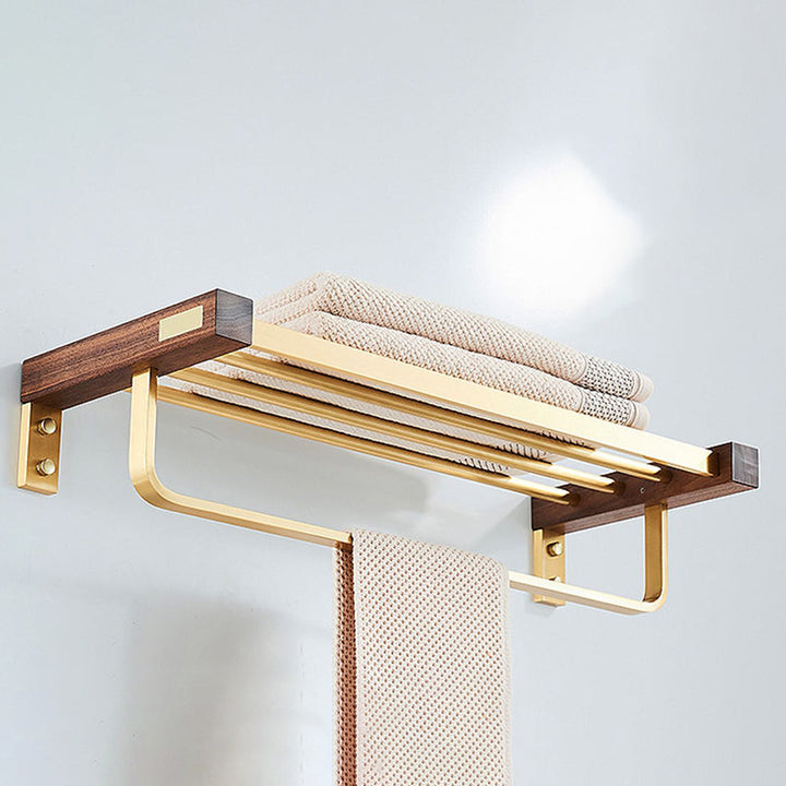 Lisslune | Modern Gold Bathroom Accessory Set Bathroom Shelf Paper Holder Bathroom Accessory Set