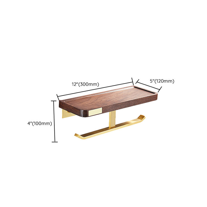 Lisslune | Modern Gold Bathroom Accessory Set Bathroom Shelf Paper Holder Bathroom Accessory Set