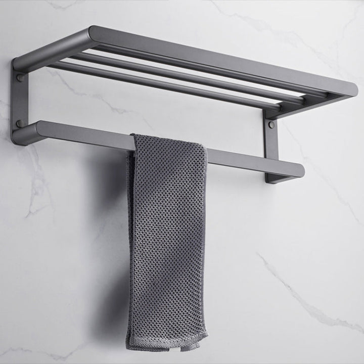 Lisslune | Modern Stainless Steel Towel Ring Bathroom Set Bathroom Shelf Bathroom Accessories Set