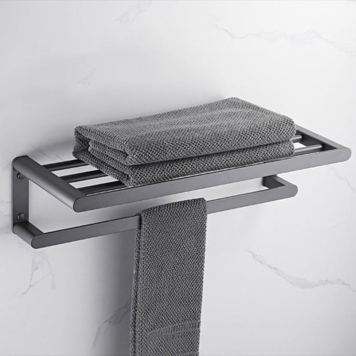 Lisslune | Modern Stainless Steel Towel Ring Bathroom Set Bathroom Shelf Bathroom Accessories Set