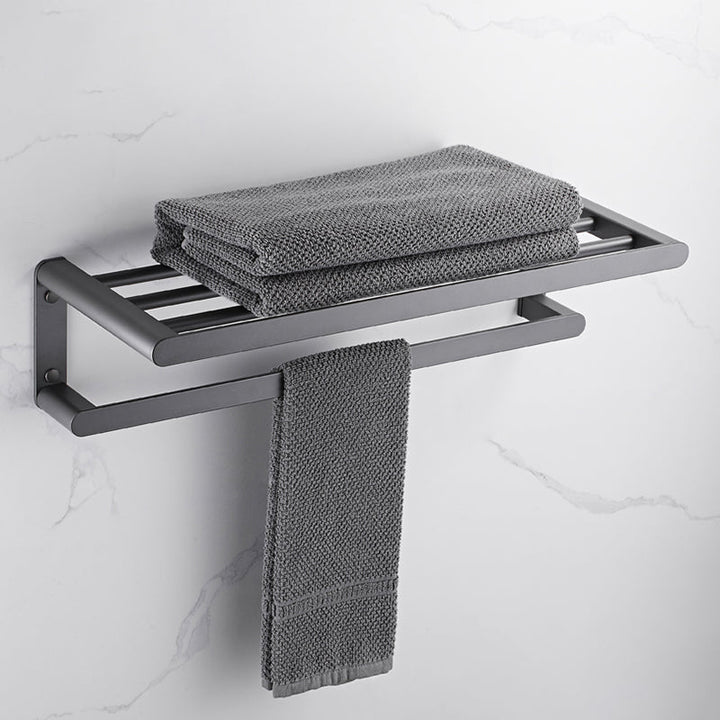 Lisslune | Modern Stainless Steel Towel Ring Bathroom Set Bathroom Shelf Bathroom Accessories Set