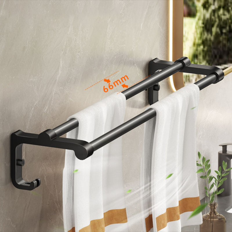 Lisslune | Modern Bathroom Set Matte Black Bathroom Shelf Towel Holder Bathroom Accessories Set