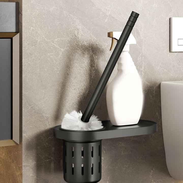 Lisslune | Modern Bathroom Set Matte Black Bathroom Shelf Towel Rack Bathroom Accessories Set
