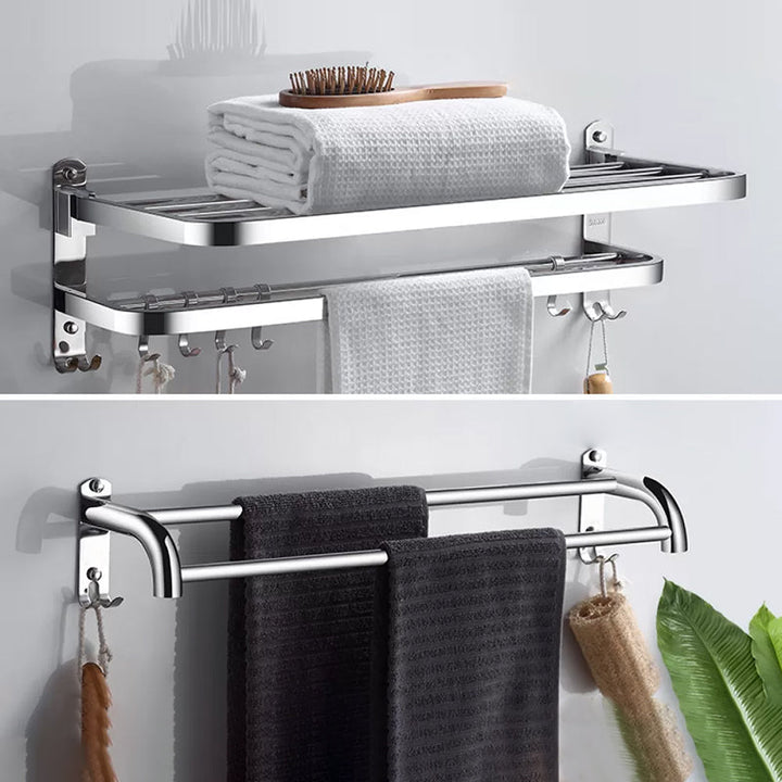 Lisslune | Modern Stainless Steel Bathroom Set Paper Holder Bathroom Shelf Bathroom Accessories