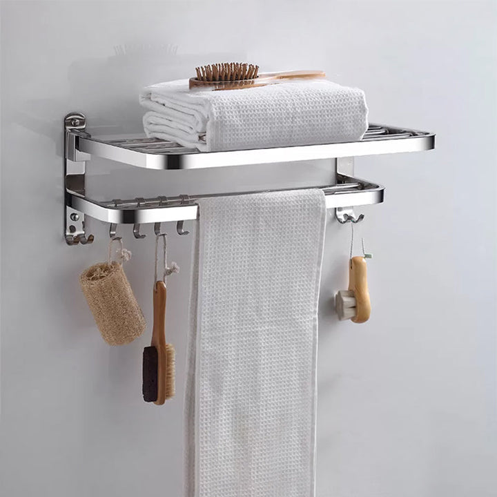 Lisslune | Modern Stainless Steel Bathroom Set Paper Holder Bathroom Shelf Bathroom Accessories