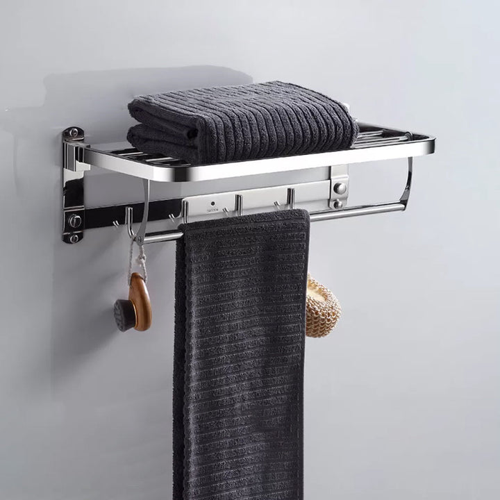 Lisslune | Modern Stainless Steel Bathroom Set Paper Holder Bathroom Shelf Bathroom Accessories