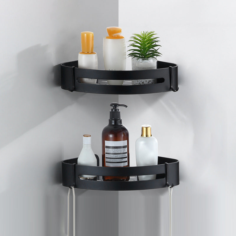 Lisslune | Modern Bathroom Accessories Black Paper Holder Bathroom Shelf Bathroom Accessory Set