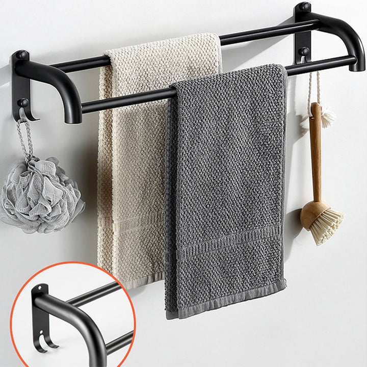 Lisslune | Modern Bathroom Accessories Black Paper Holder Bathroom Shelf Bathroom Accessory Set
