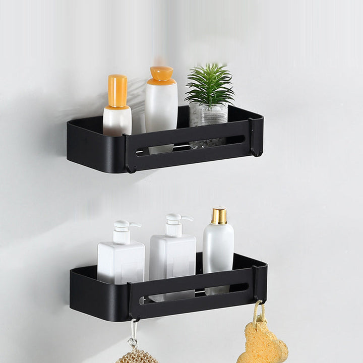 Lisslune | Modern Bathroom Accessories Black Paper Holder Bathroom Shelf Bathroom Accessory Set