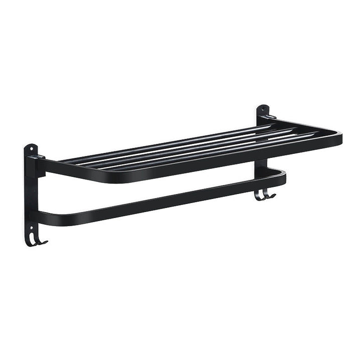 Lisslune | Modern Bathroom Accessories Black Paper Holder Bathroom Shelf Bathroom Accessory Set