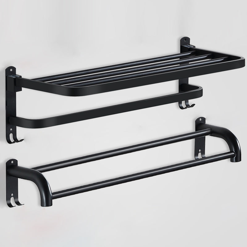 Lisslune | Modern Bathroom Accessories Black Paper Holder Bathroom Shelf Bathroom Accessory Set