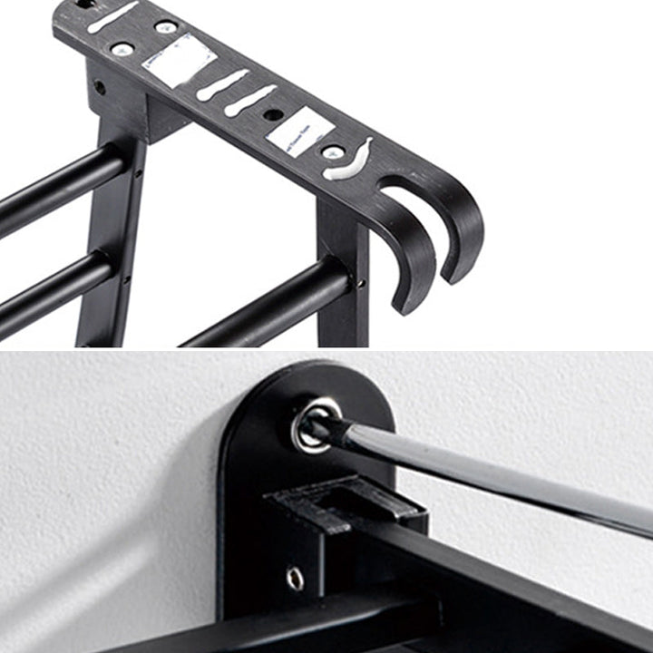 Lisslune | Modern Bathroom Accessories Black Paper Holder Bathroom Shelf Bathroom Accessory Set