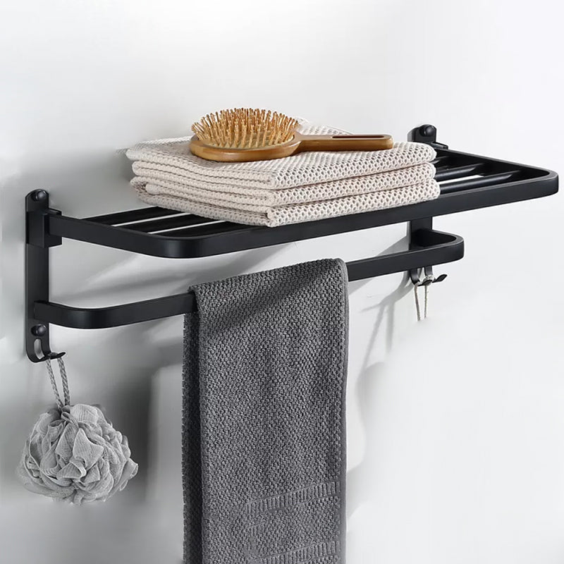 Lisslune | Modern Bathroom Accessories Black Paper Holder Bathroom Shelf Bathroom Accessory Set