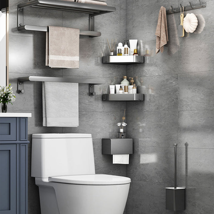 Lisslune | Matte Gray Bathroom Hardware Set Modern Bathroom Accessories Set