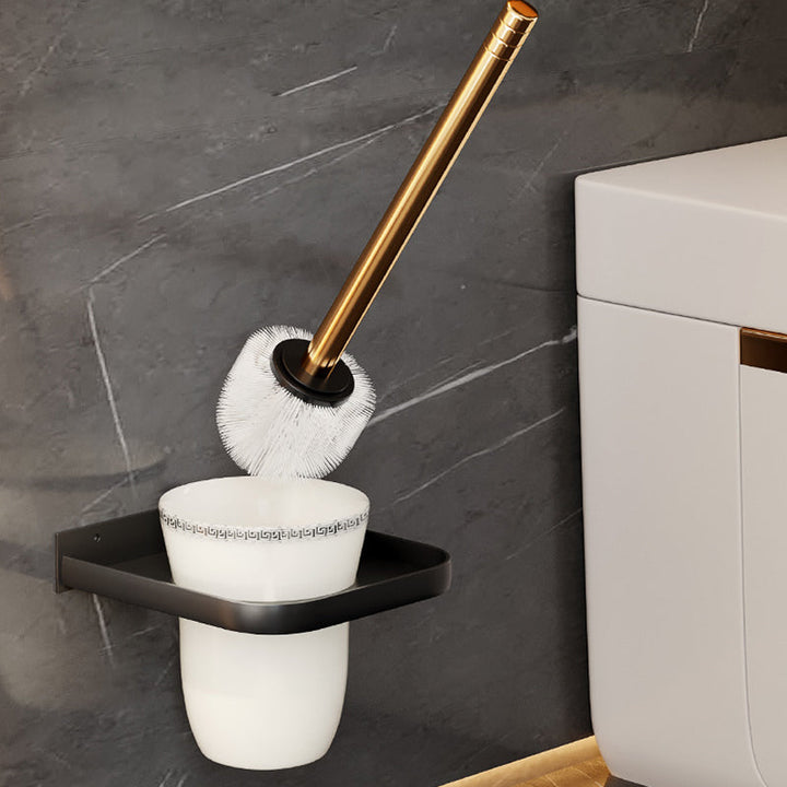 Lisslune | Traditional Black Aluminum Bathroom Fittings Set Bathroom Accessories Kit
