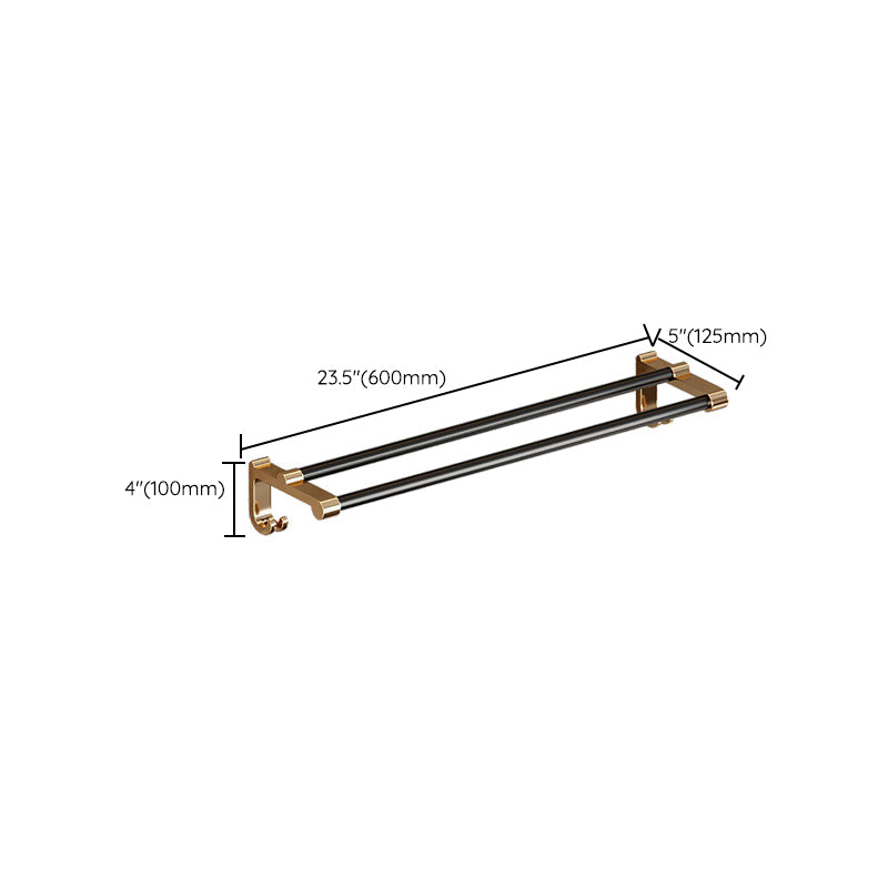 Lisslune | Traditional Black Aluminum Bathroom Fittings Set Bathroom Accessories Kit