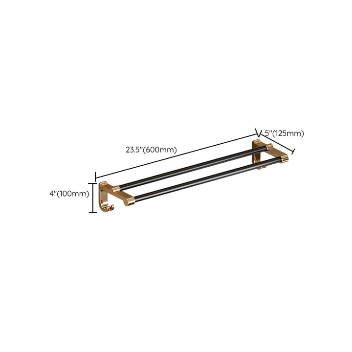 Lisslune | Traditional Black Aluminum Bathroom Fittings Set Bathroom Accessories Kit