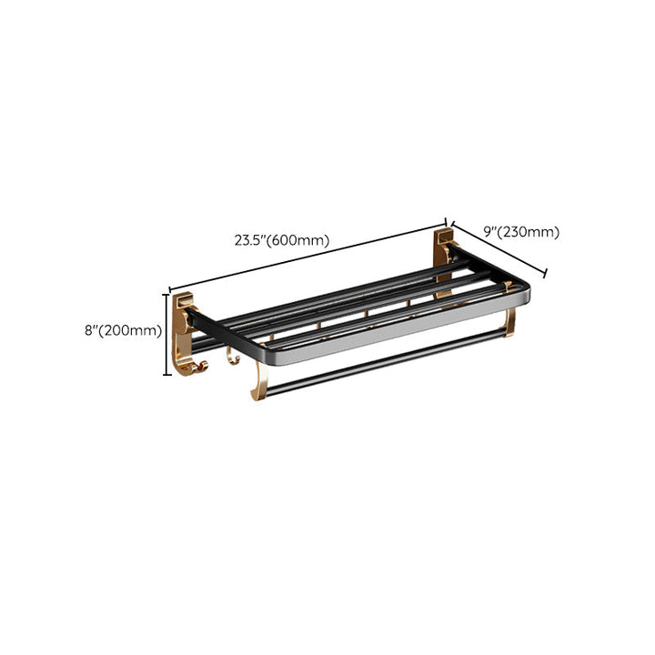 Lisslune | Traditional Black Aluminum Bathroom Fittings Set Bathroom Accessories Kit