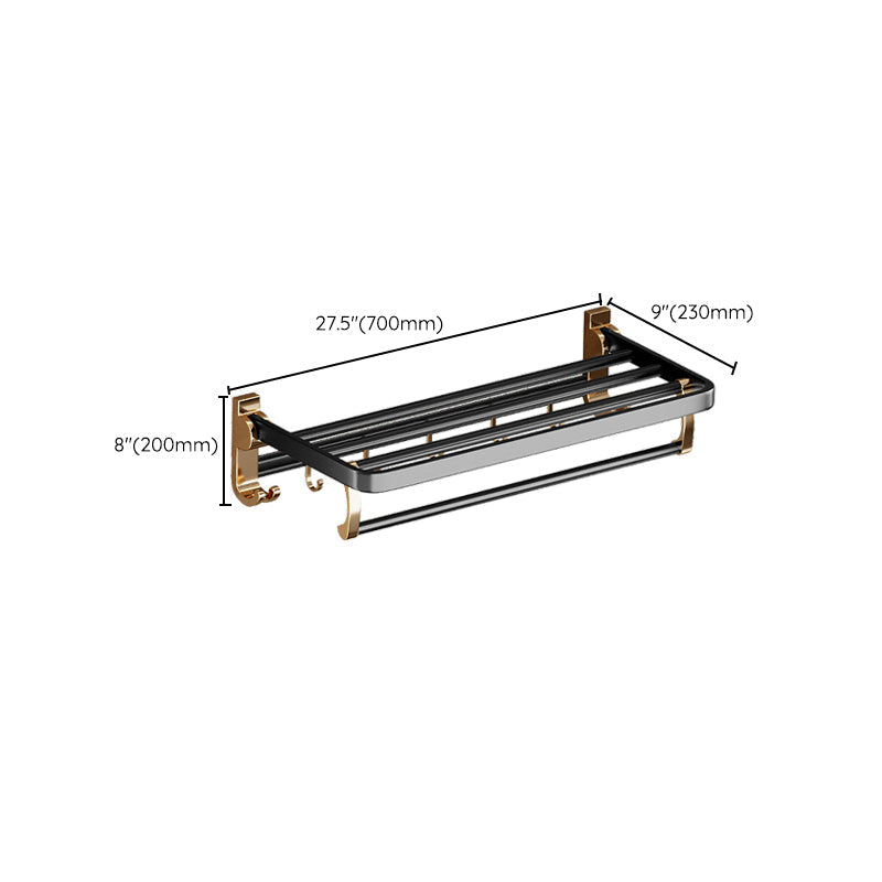 Lisslune | Traditional Black Aluminum Bathroom Fittings Set Bathroom Accessories Kit