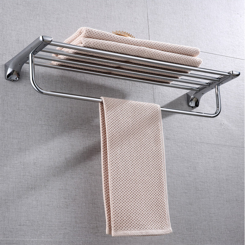 Lisslune | Modern Bathroom Hardware Paper Holder Bathroom Shelf Silver Bathroom Accessory Set