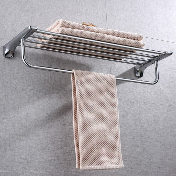 Lisslune | Modern Bathroom Hardware Paper Holder Bathroom Shelf Silver Bathroom Accessory Set