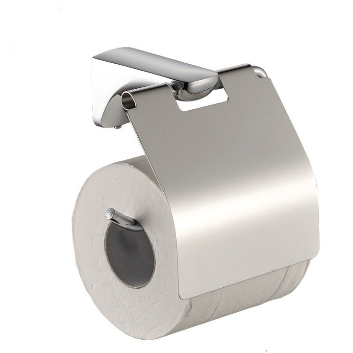 Lisslune | Modern Bathroom Hardware Paper Holder Bathroom Shelf Silver Bathroom Accessory Set
