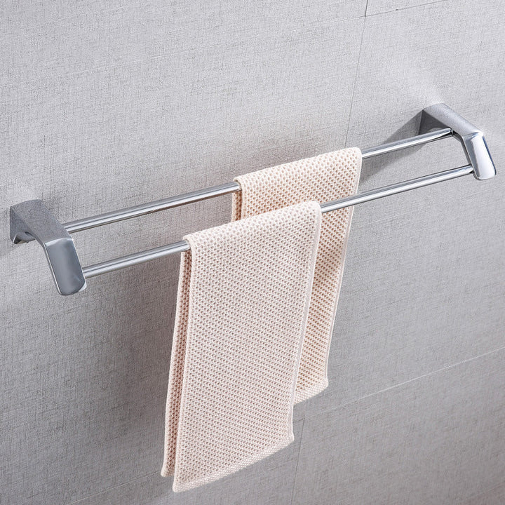Lisslune | Modern Bathroom Hardware Paper Holder Bathroom Shelf Silver Bathroom Accessory Set