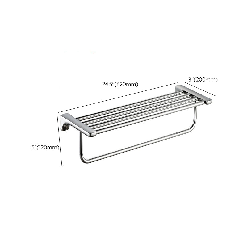 Lisslune | Modern Bathroom Hardware Paper Holder Bathroom Shelf Silver Bathroom Accessory Set