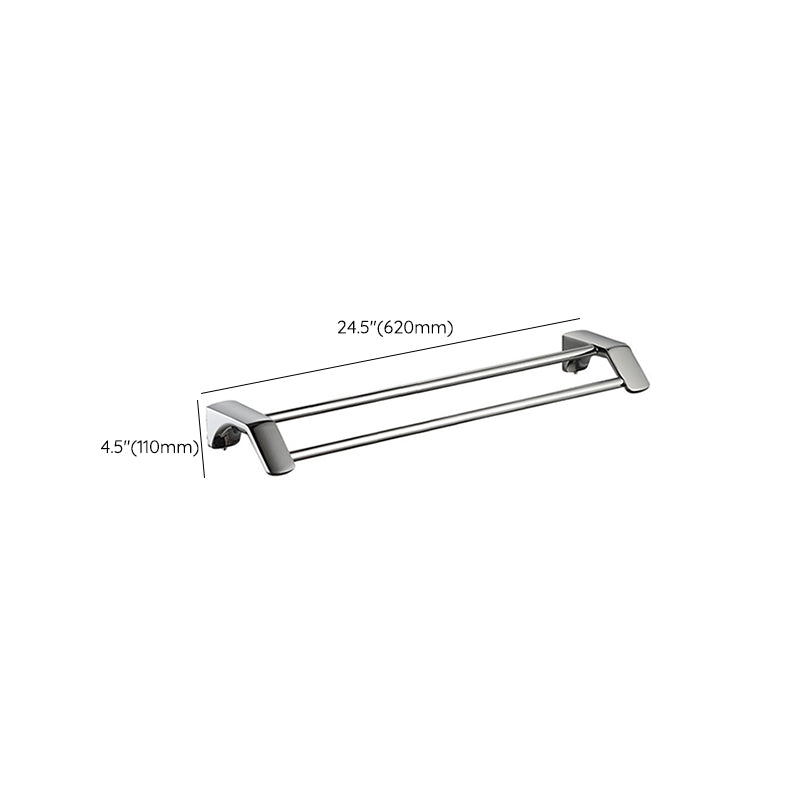 Lisslune | Modern Bathroom Hardware Paper Holder Bathroom Shelf Silver Bathroom Accessory Set